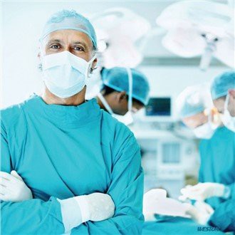 Gaun bedah bubur dan poliester